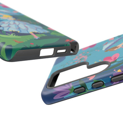 🌸☂️ A Stroll Through The Enchanted Forest Phone Case – Art Deco Floral Fantasy