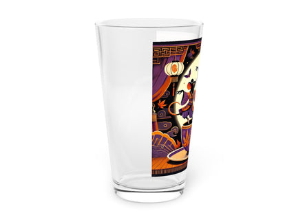 Theatrical Halloween Kabuki Mice Glass, 16oz
