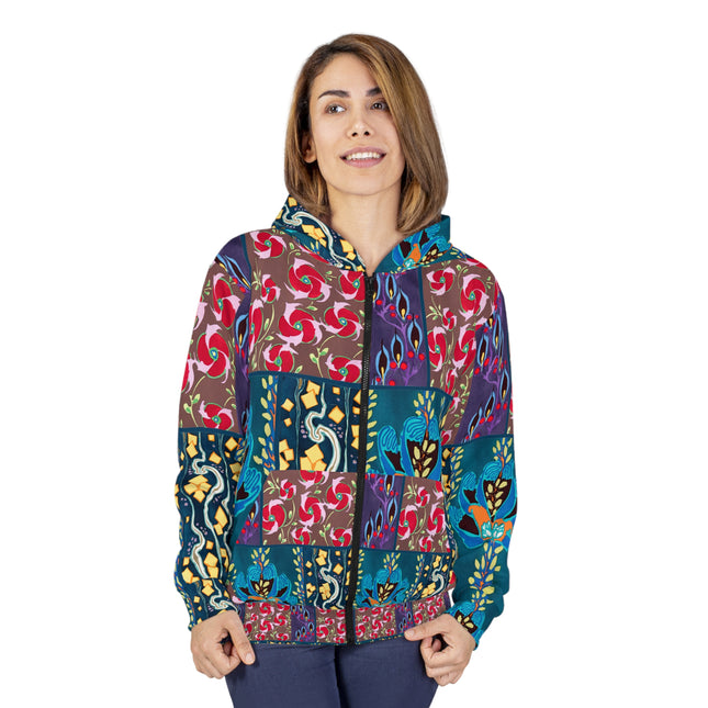 Floral Pattern by Emile-Alain Séguy Zip Hoodie (AOP)