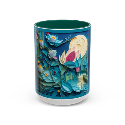 Ethereal Moonlit Lake Colorful Mugs (11oz, 15oz)