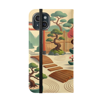 🏹🌸 Archer Kitten in the Zen Garden Flip Case – Focus, Whimsy & Zen Balance