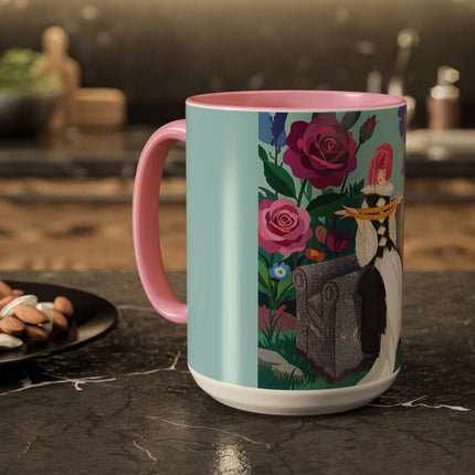 The Lady Of The Garden Tea Colorful Mugs – Art Deco Floral Elegance