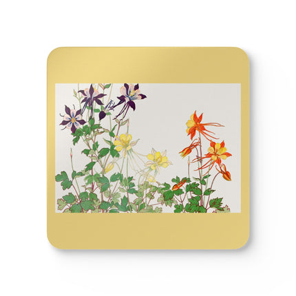 Aquilegia by Tanigami Kônan Corkwood Coaster Set