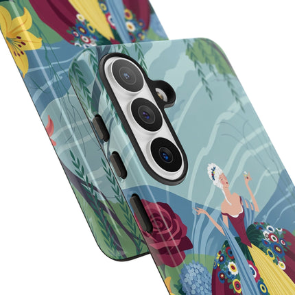 🌹🌿 The Willow Garden Promenade Phone Case – Art Deco Floral Elegance