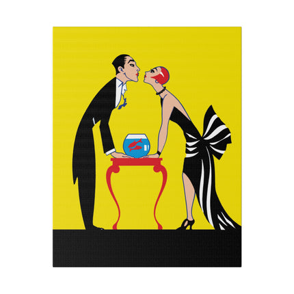 Golden Embrace – A 1920s Art Deco Moment of Passion