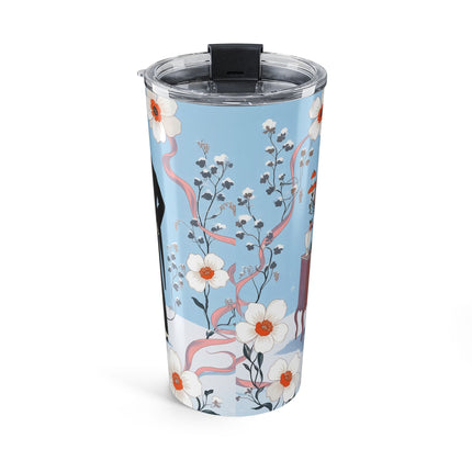 🌸❄️ The Lady Of The Winter Dressing Room Tumbler – Art Deco Floral Elegance