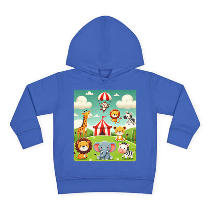 Whimsical Circus Friends Toddler Pullover Fleece Hoodie