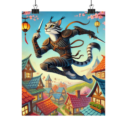 🌸🐾 Springbound Sentinel Matte Vertical Poster – Grace, Vigilance & Springtime Adventure