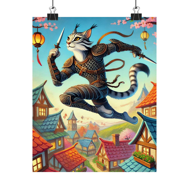 🌸🐾 Springbound Sentinel Matte Vertical Poster – Grace, Vigilance & Springtime Adventure