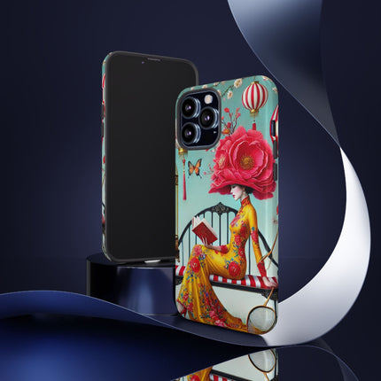 Reading In A Painted Garden Phone Cases