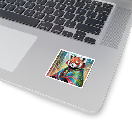 Cybernetic Red Panda Kiss-Cut Stickers (4 Sizes)