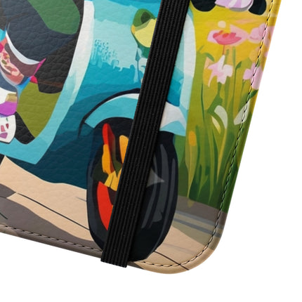 🦓🛴 Stripes on Wheels Flip Case – Sunny Adventures & Storybook Fun