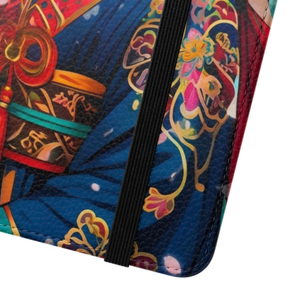 🦊⚔️ Cyberpunk Samurai Maiden Flip Case – Neon Grace & Warrior Courage