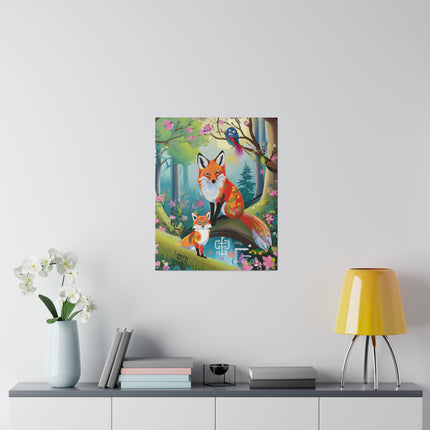 Mischievous Fox Matte Canvas, Stretched, 0.75"