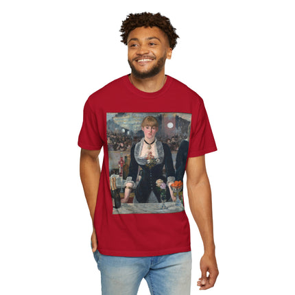 A Bar at the Folies-Bergère by Edouard Manet Unisex Garment-Dyed T-shirt