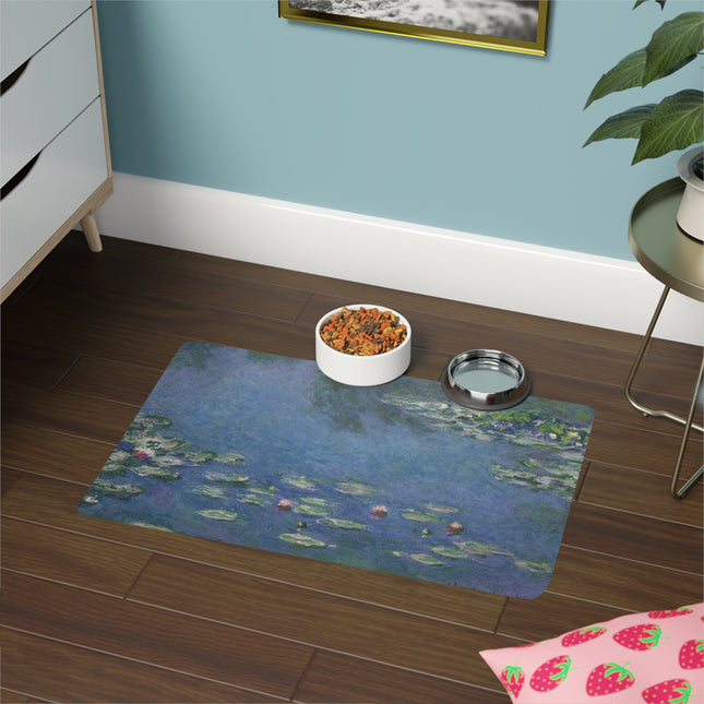 Claude Monet Water Lilies Pet Food Mat – Pond Reflections