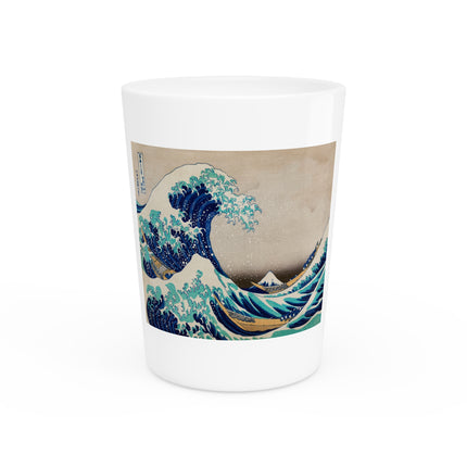 The Great Wave off Kanagawa by Katsushika Hokusai Ceramic Shot Glass