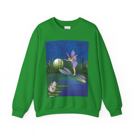 Fairy on a Dragonfly Heavy Blend™ Crewneck Sweatshirt