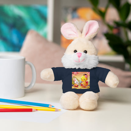 Whimsical Springtime Exchange Stuffed Animals with Tee