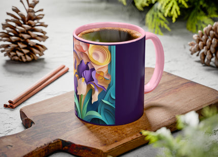 The Elegant Iris Flower Colorful Mugs (11oz, 15oz)
