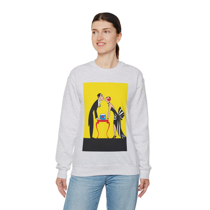 A Moment of Elegance: A Passionate Embrace Amidst Golden Splendor Heavy Blend™ Crewneck Sweatshirt