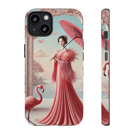 Petals, Porcelain, and Flamingos Phone Cases