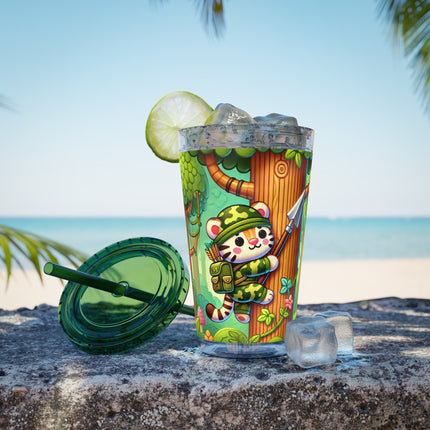 Stealthy Stripes Sunsplash Tumbler with Straw, 16oz