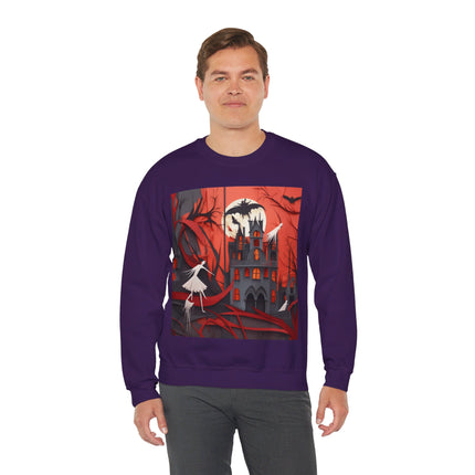 Halloween Night Scene Unisex Heavy Blend™ Crewneck Sweatshirt