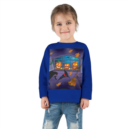 Whimsical Halloween Mischief Toddler Long Sleeve Tee