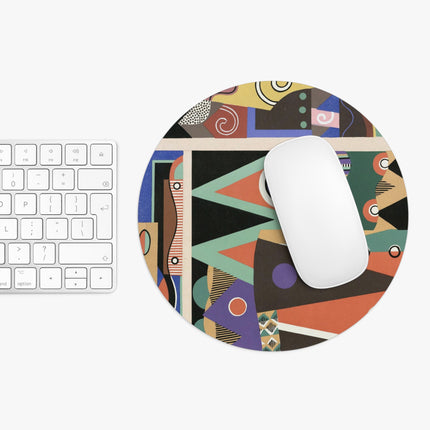 Collection decors et couleurs Pl.03 by Georges Valmiers Mouse Pad, Round and Rectangle