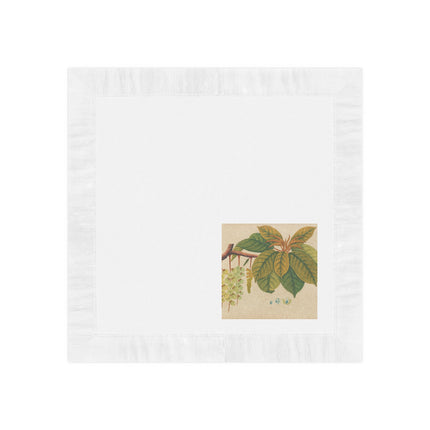 Album of watercolors of Asian fruits and flowers Pl.03 by Anonymous White Coined Napkins