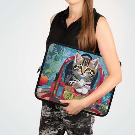Whiskered Wanderings Laptop Sleeve