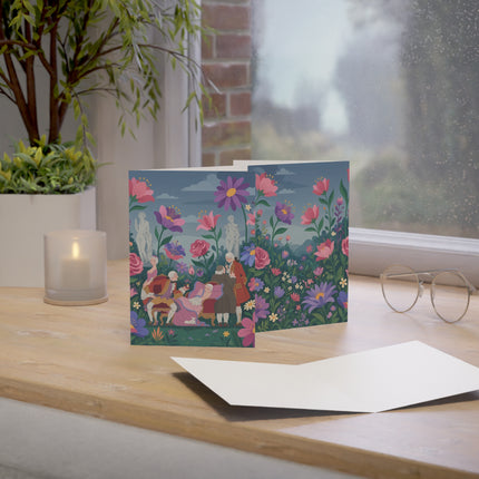 🌸🥂 The Garden Of Courtly Pleasures Greeting Card – Art Deco Rococo Elegance