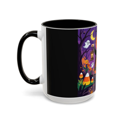 🎃🏮 The Pumpkin Gentleman's Moonlit Stroll Colorful Mug – Whimsical Halloween Charm