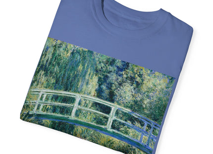 Water Lilies and Japanese Bridge by Claude Monet Unisex Garment-Dyed T-shirt