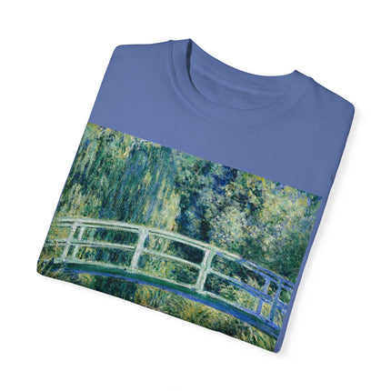 Water Lilies and Japanese Bridge by Claude Monet Unisex Garment-Dyed T-shirt