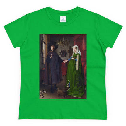 Arnolfini Portrait by Jan Van Eyck Women's Midweight Cotton Tee