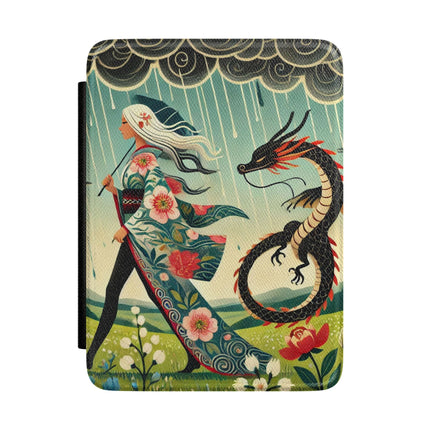 The Dragon Fairy’s Stride Kindle Case – Storm Grace & Fiery Bloom