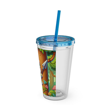 Stealthy Stripes Sunsplash Tumbler with Straw, 16oz