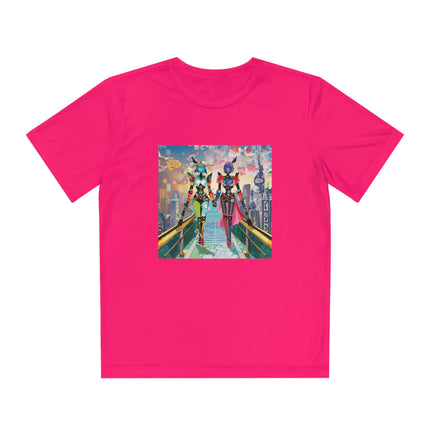 Cyber Punk Robot Models Youth Competitor Tee