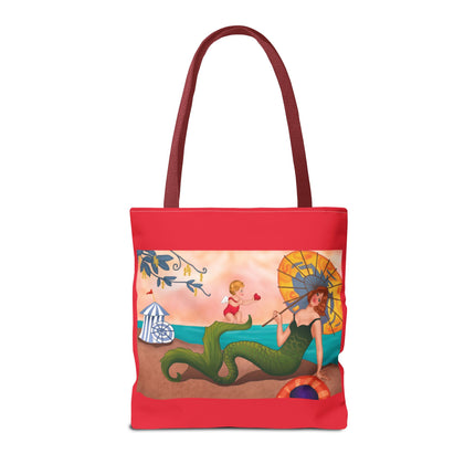 Mermaid with Parasol and Cupid by George Barbier Tote Bag
