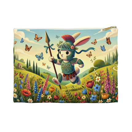 The Rabbit Gladiator Flat Pouch – Adventurous Spirit & Heroic Charm