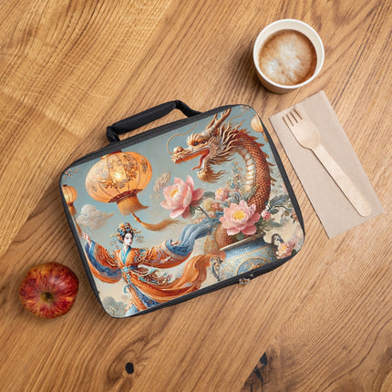 Golden Dragon & Lantern Lady Lunch Bag – Imperial Dragon & Elegant Harmony