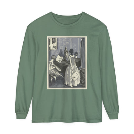 Piano et chant by Fernand Siméon Garment-dyed Long Sleeve T-Shirt
