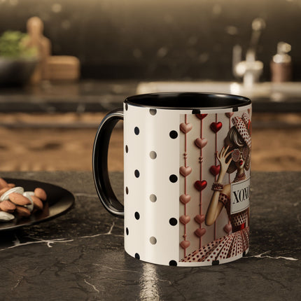 Fashionably Yours, XOXO Colorful Mugs (11oz, 15oz)