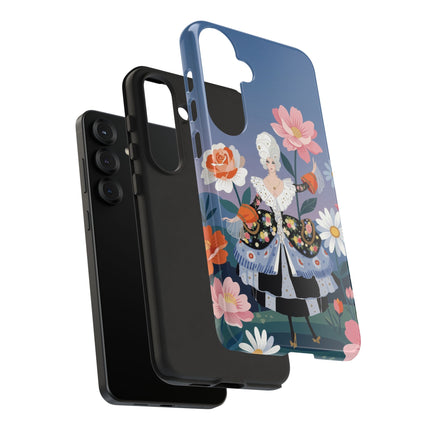 🌸🎀 The Grand Floral Promenade Phone Case – Art Deco Fashion Fantasy