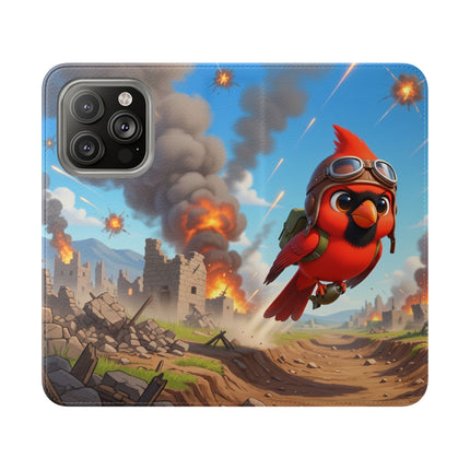 🐦✈️ The Cardinal Dive Bomber Flip Case – Bold Flight & Fearless Adventure