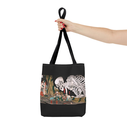 Mitsukuni Defying the Skeleton Spectre by Utagawa Kuniyoshi Tote Bag (AOP)
