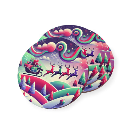 Festive Reindeer Flight Coasters