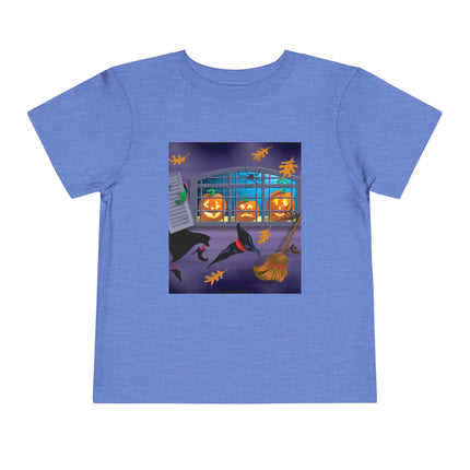 Whimsical Halloween Mischief Toddler Short Sleeve Tee